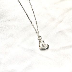 925 Silver necklace 18” heart